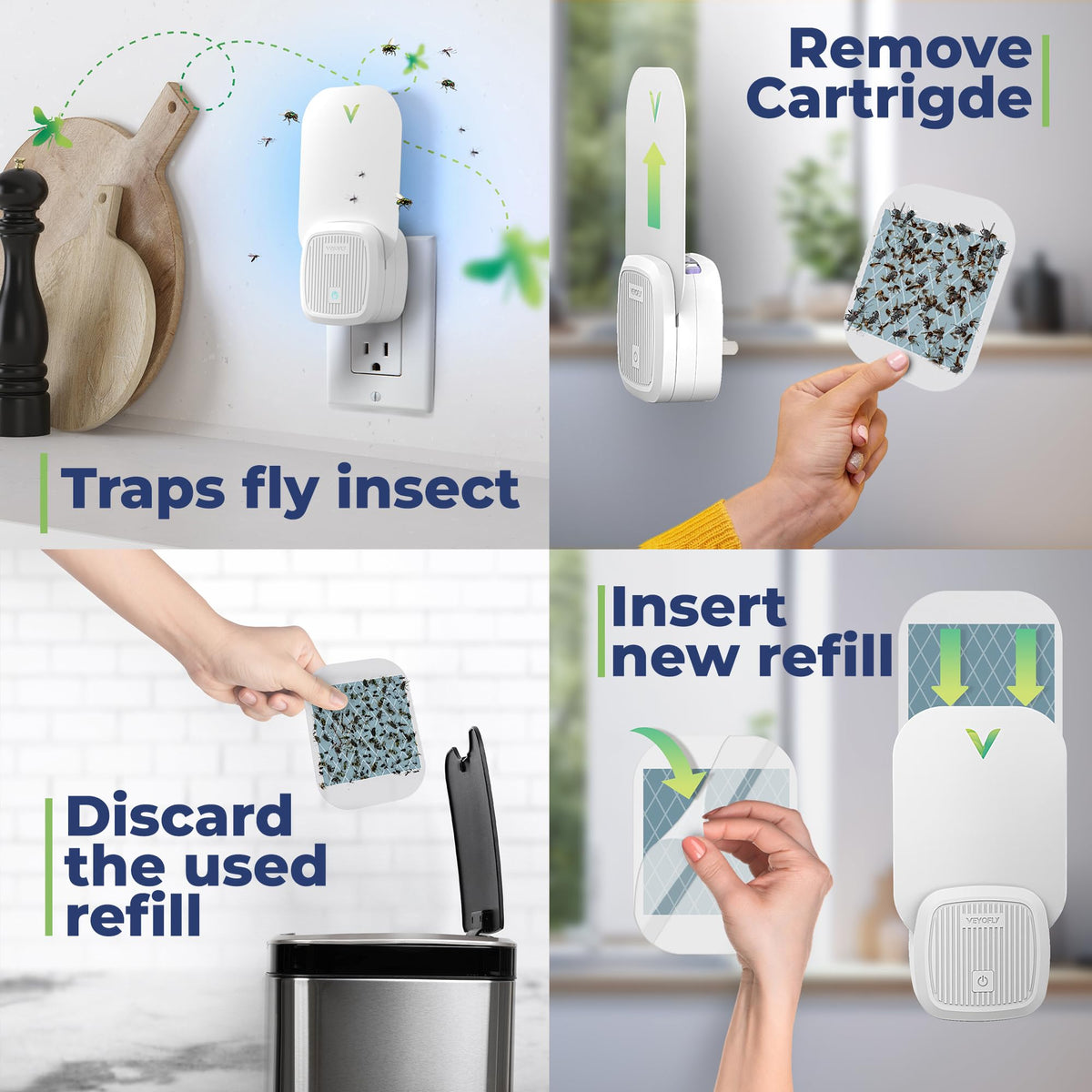 VEYOFLY Fly Trap kitchen setup showing discreet integration with decor.