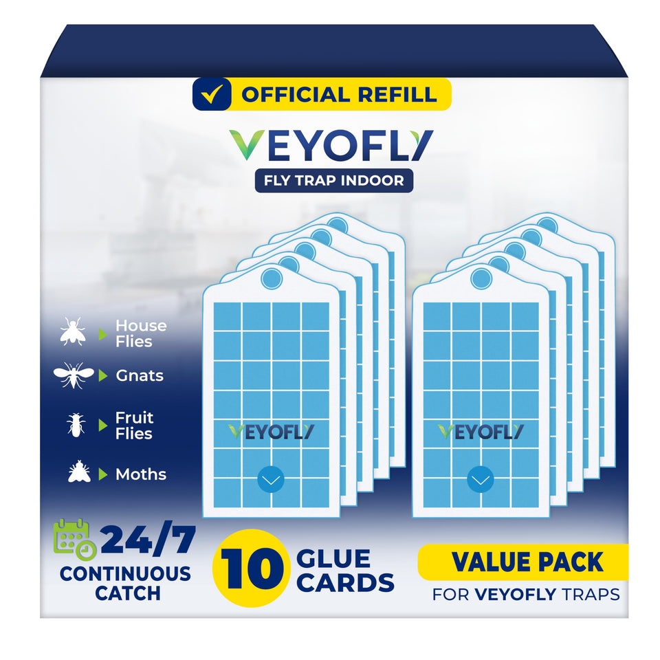VEYOFLY fruit fly trap refill glue board captures pests indoors