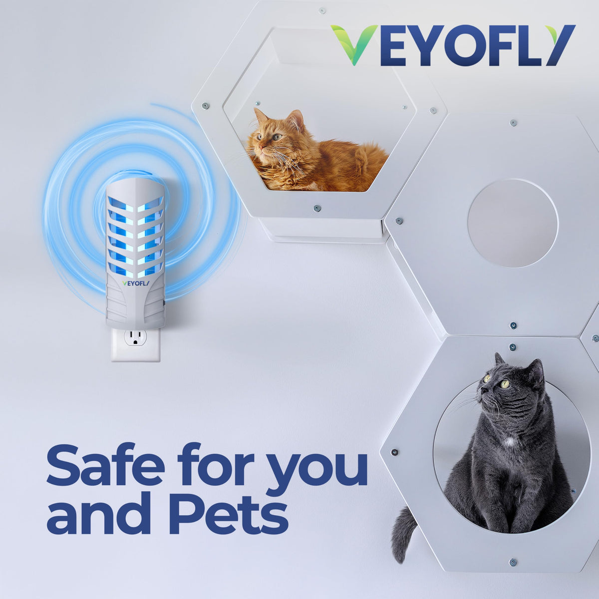 VEYOFLY trap works well near kitchens, bedrooms, and plant areas