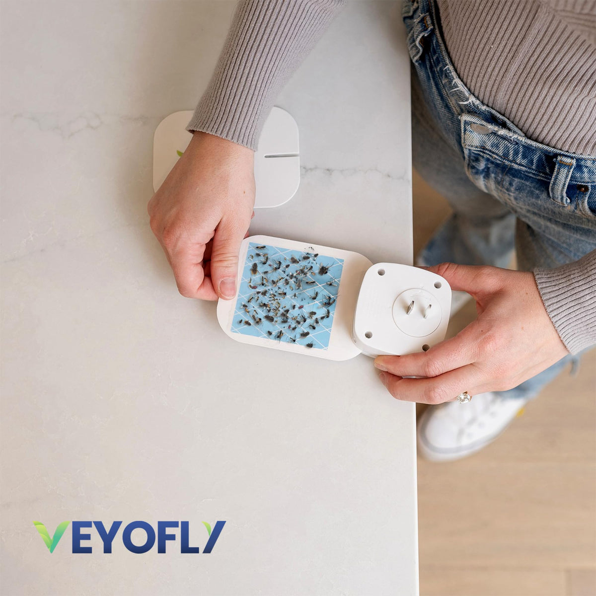 VEYOFLY indoor insect-control refill provides non-toxic, scent-free use around kids and pets