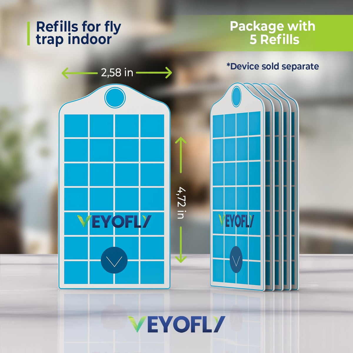 VEYOFLY plug-in fly trap refill fits easily for quick replacement
