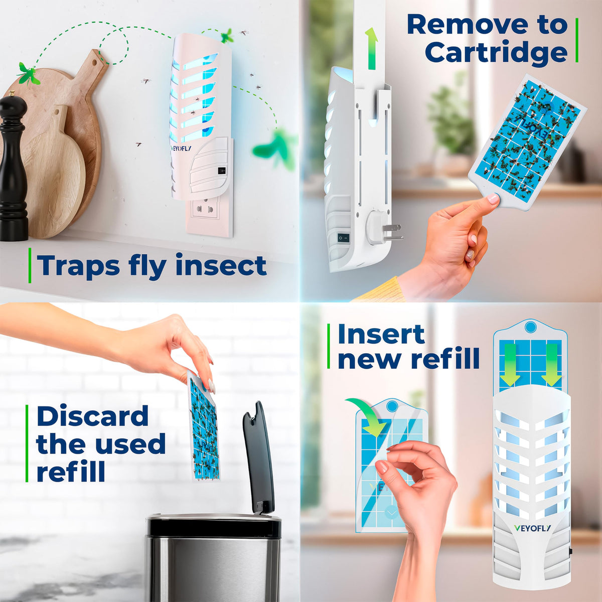 VEYOFLY silent operation doubles as night light for bedrooms