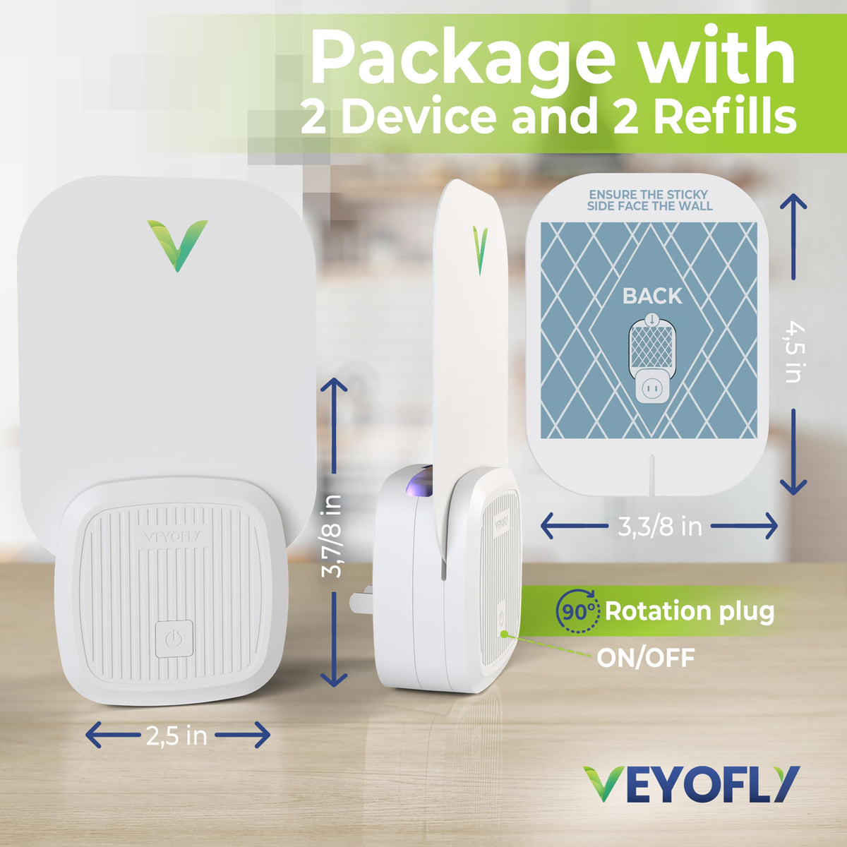 VEYOFLY device mounted to wall or floor for safety