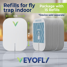 VEYOFLY UV LED attractor lures flies indoors for effective trapping.