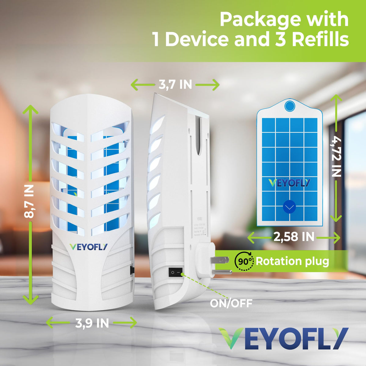 VEYOFLY versatile indoor use in kitchens and living rooms
