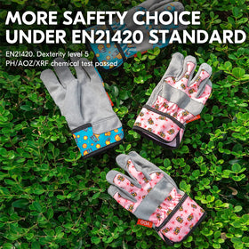 Vgo kid gardening gloves elastic wrist slip-on design for easy on off