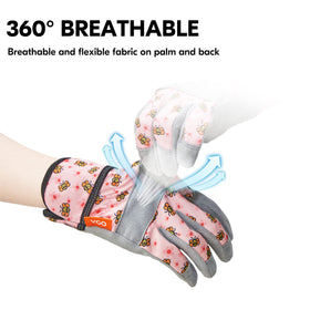 Vgo kid gardening gloves machine washable tag visible for easy cleaning