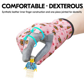 Vgo kids gardening gloves elastic wrist open cuff for easy on/off