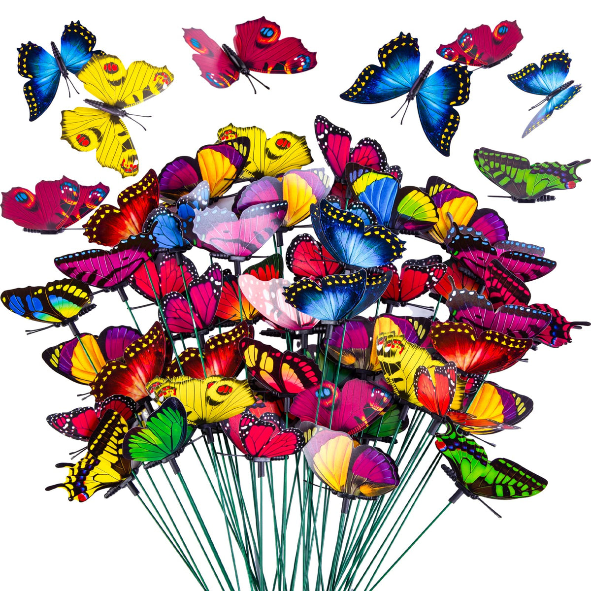 VGOODALL butterfly stake color-rich collection enhances outdoor displays in gardens