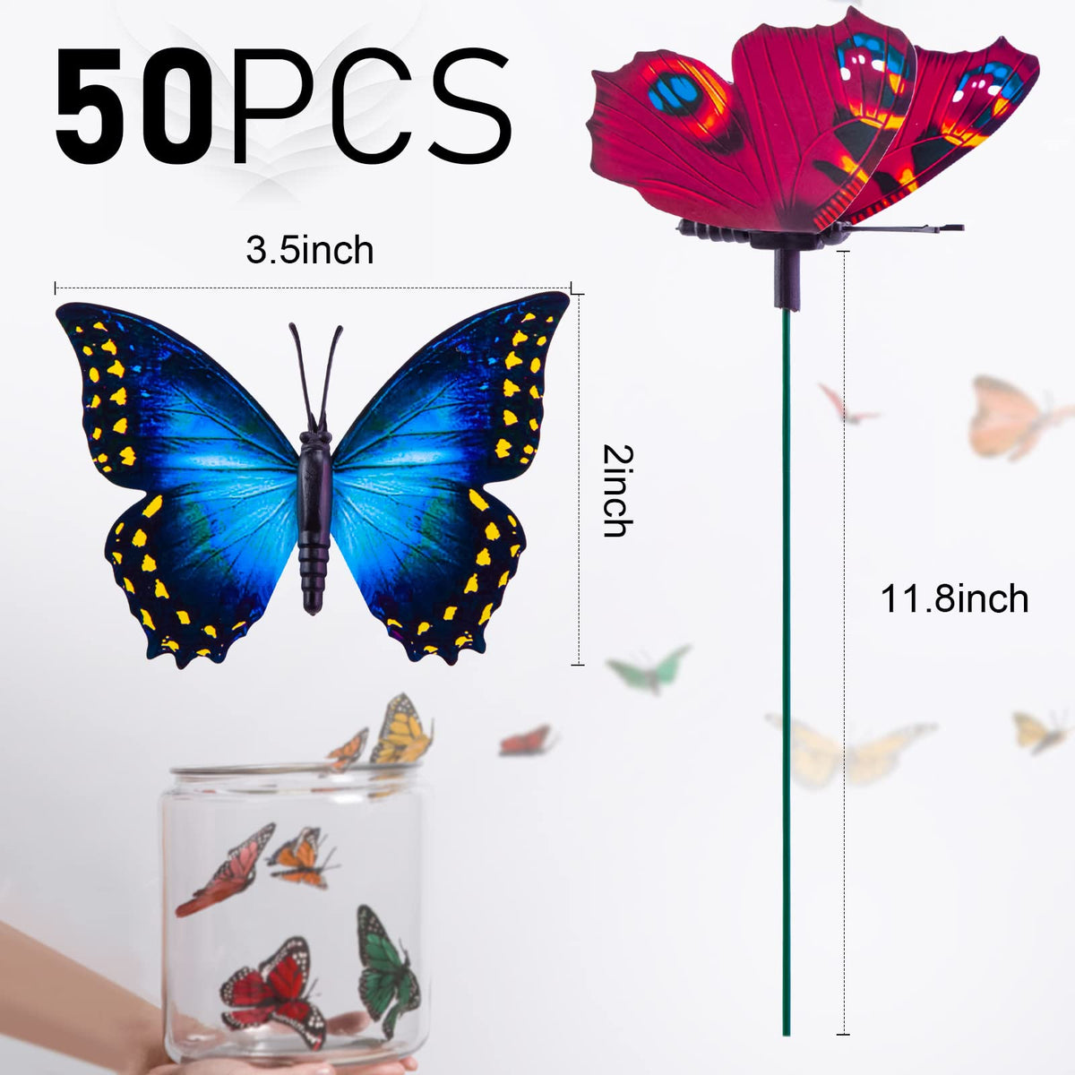 VGOODALL butterfly stake durable bendable stake supports flexible garden layouts