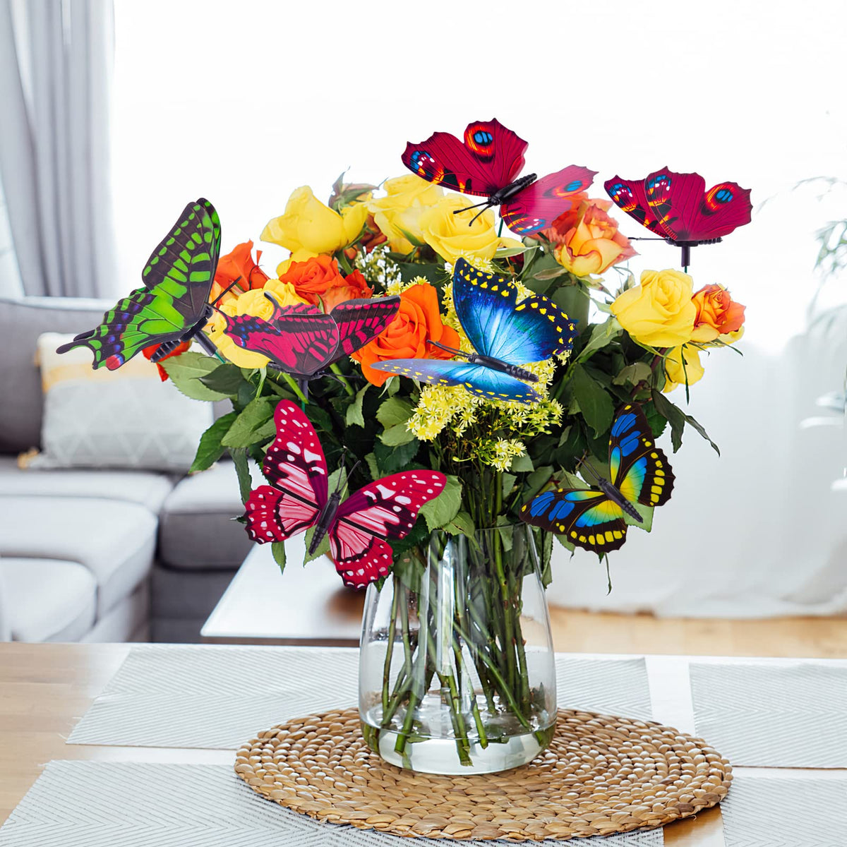 VGOODALL butterfly stake garden-friendly decor for indoor and outdoor spaces