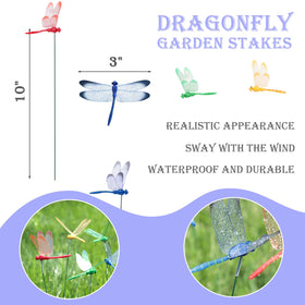VGOODALL dragonfly stake red pack brightens pathways with durable wings.