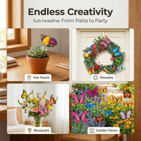 VGOODALL outdoor wall display butterflies enhance patios and yards.
