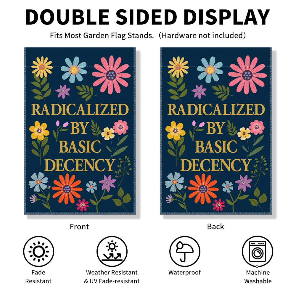 Vgrti garden flag double-sided print visible from both sides, ideal multi-angle display.