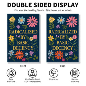 Vgrti garden flag double-sided print visible from both sides, ideal multi-angle display.