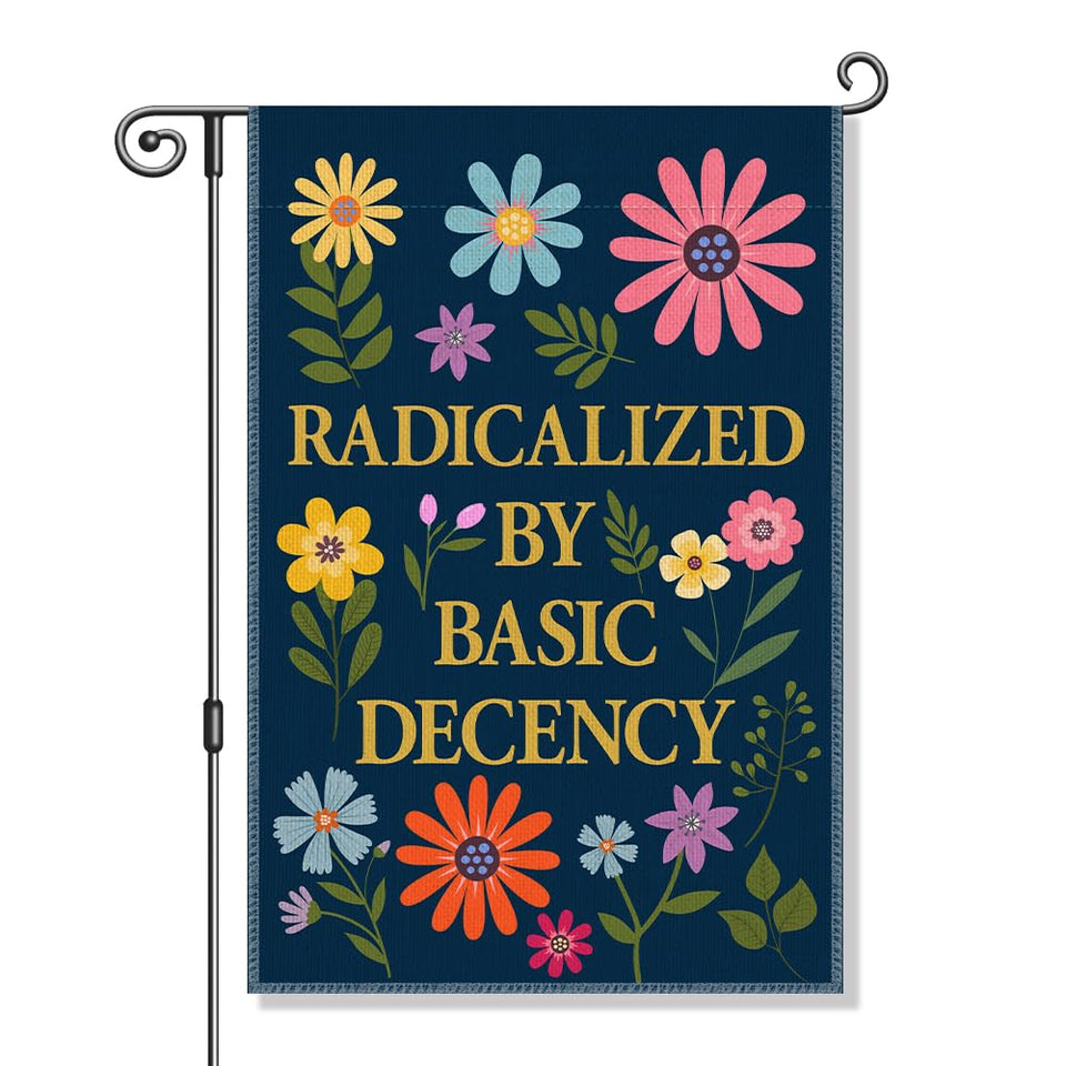 Vgrti garden flag front-view, 12x18, enhances outdoor decor.