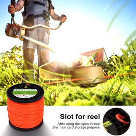 VIABRICO 095 orange trimmer line boosts visibility while mowing.