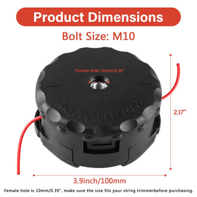 VIABRICO durable universal weed eater head for tough vegetation.