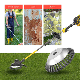 VIABRICO moss and rust removal scene highlights versatile garden cleanup and edge-detail work.