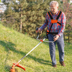 VIABRICO strap stays securely attached to trimmer during use.