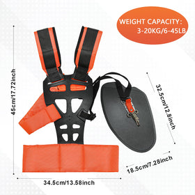 VIABRICO universal strimmer harness provides easy attachment to multiple devices.