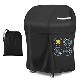 Viadom 30-inch bbq grill cover, front view, snug all-weather protection.