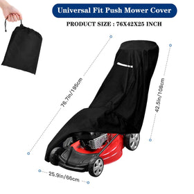 Viadom universal fit cover over various mower models for versatile protection