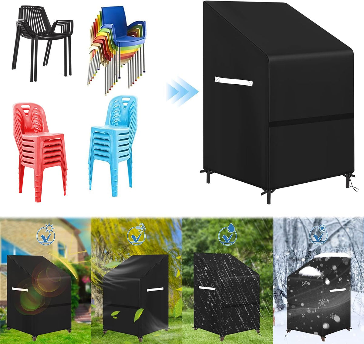 Viadom chair cover designed for easy cleaning and convenient storage