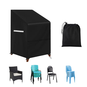 Viadom stackable chairs cover providing full-body waterproof protection for outdoor furniture
