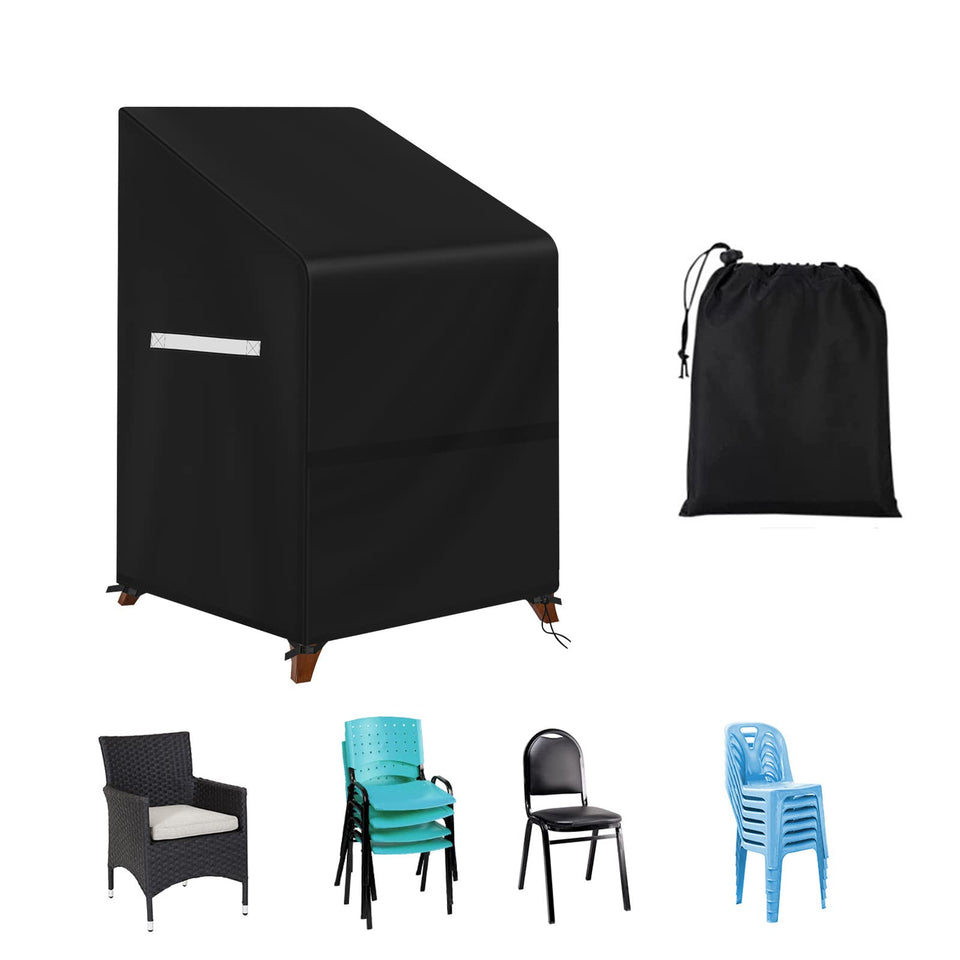 Viadom stackable chairs cover providing full-body waterproof protection for outdoor furniture