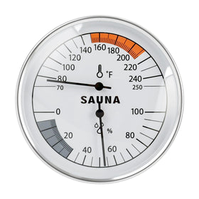 V Viatanst 2-in-1 sauna thermometer and hygrometer with clear dial for accurate readings.