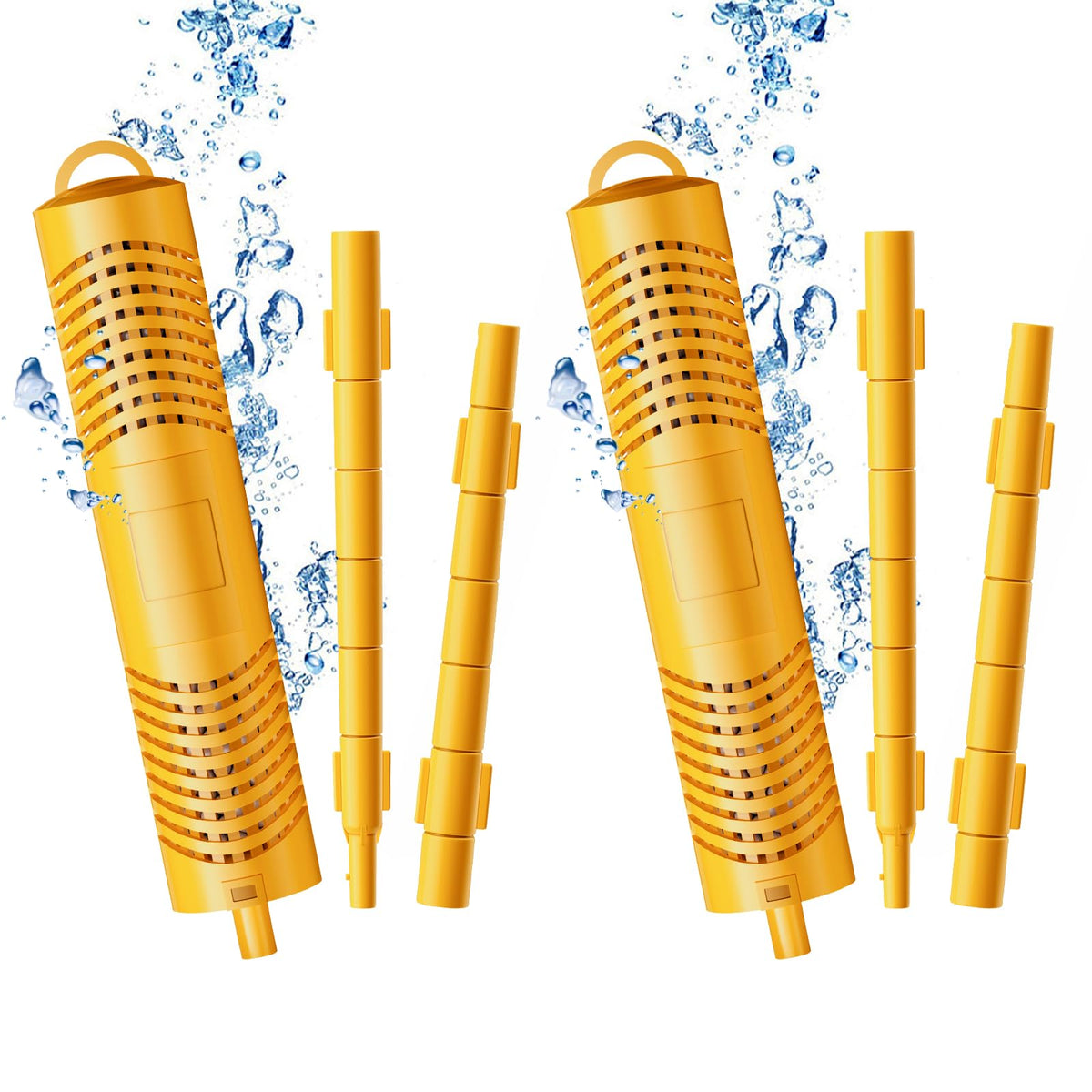 Vibement spa mineral stick yellow pack demonstrates two sticks to help keep water clear.
