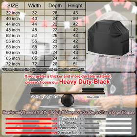 VIBOOS black oxford fabric grill cover shows durable material