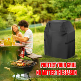 VIBOOS grill cover on a grill with folding side shelves