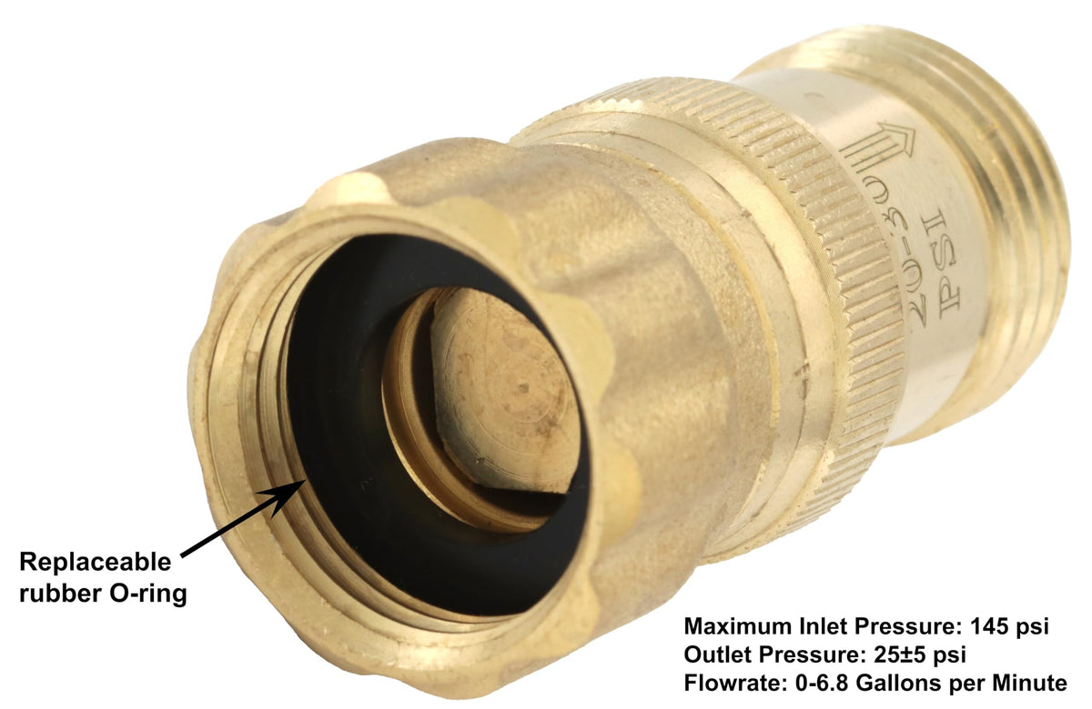 Vibrant Yard 3-4 inch hose thread outlet for easy faucet attachment.