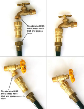 Vibrant Yard Co 3/4-inch FHT to MHT connections enable universal compatibility with hoses.