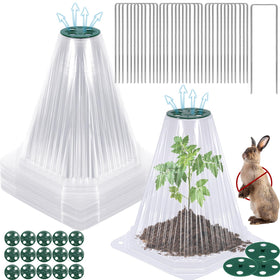 VICAMB 20-pack cloches overview showing transparent protection for seedlings
