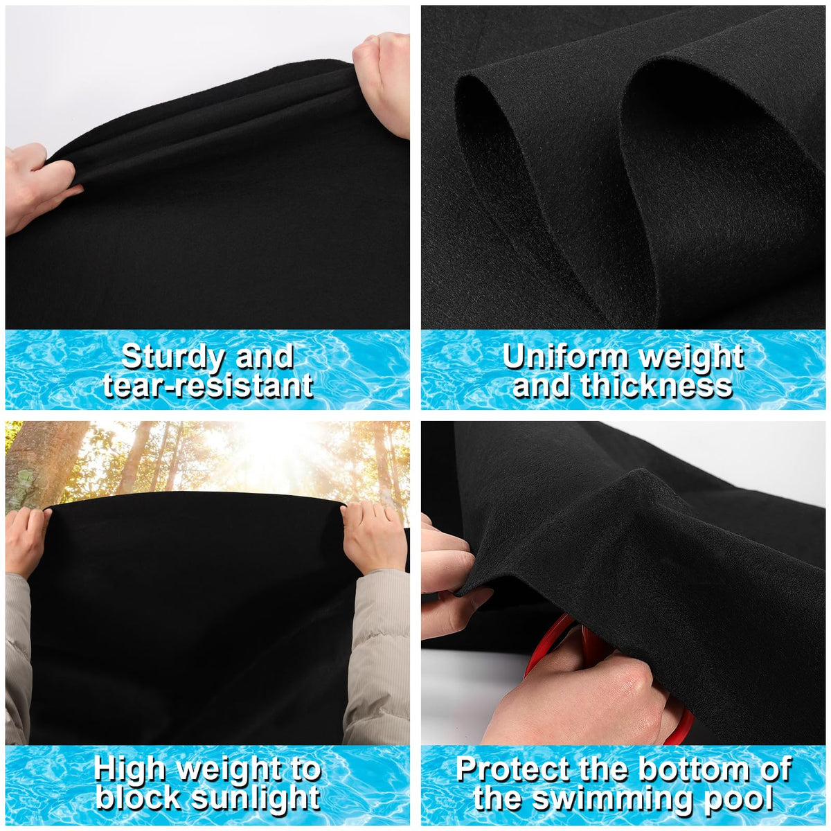 VICAMB 12ft pad fit under 12ft rounds; easy to cut for custom pools.