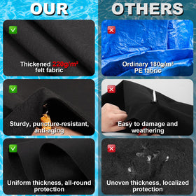 VICAMB foldable and compact storage pool pad after use.
