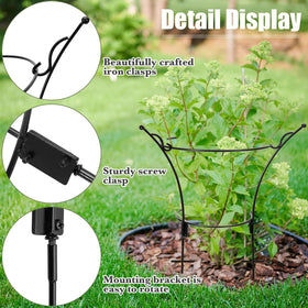 Pointed bottom allows simple ground insertion for stability
