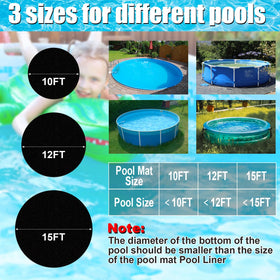 VICAMB pool pad under the pool showing even padding for protection