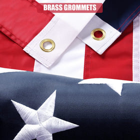VICDRIA flag brass grommets secure hanging and durable use.