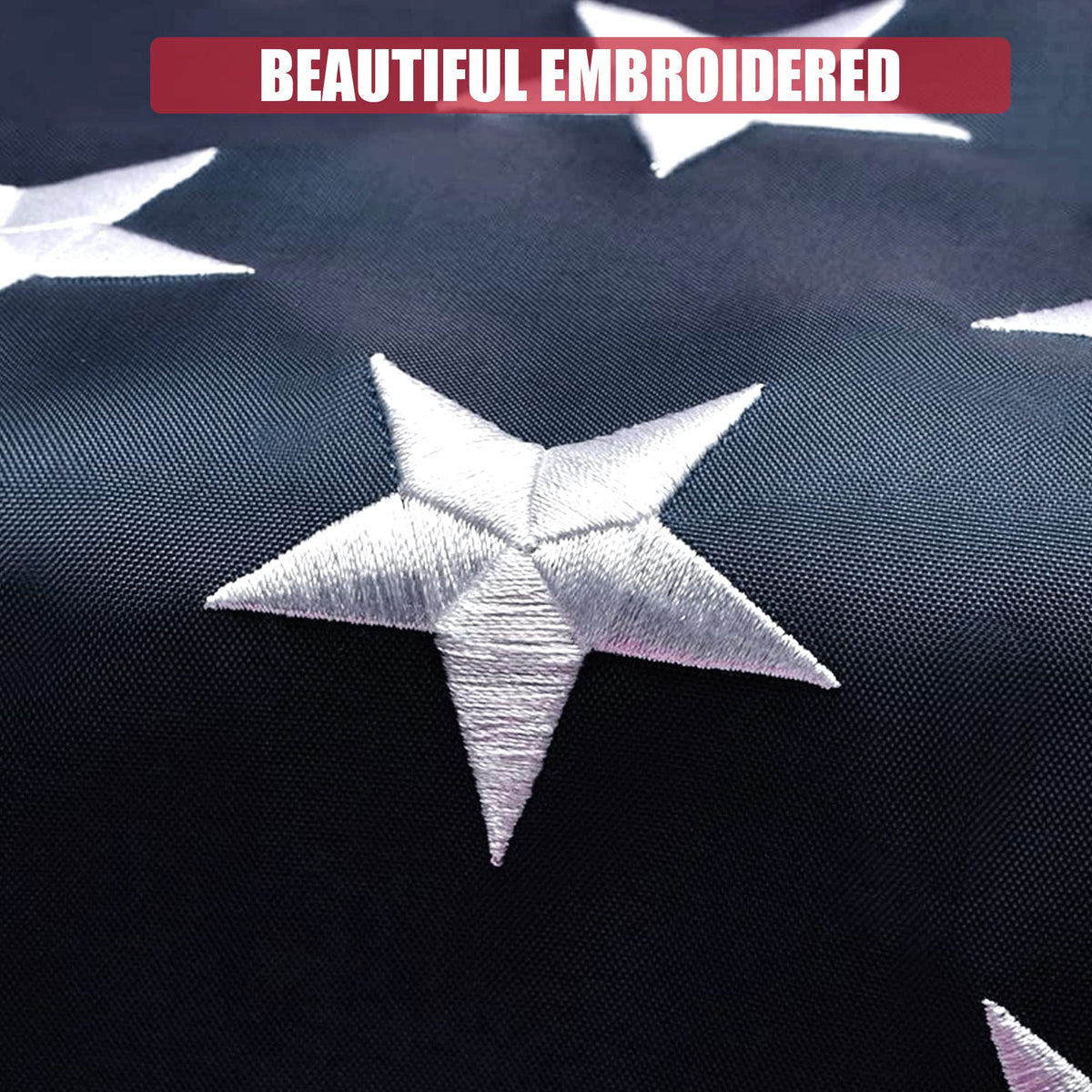 VICDRIA flag with embroidered stars for premium detail and vivid symbolism.