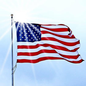 VICDRIA flag on wall or pole showcases bold color and quality.
