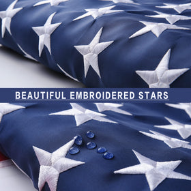 Vicdria US flag featuring embroidered stars for premium outdoor appearance