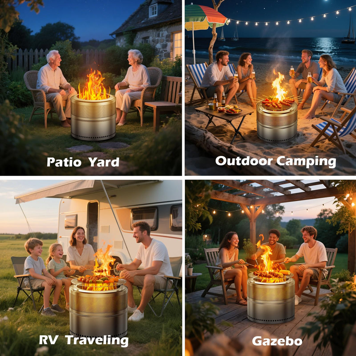 VICEARTH grill grate kit enables roasting over embers