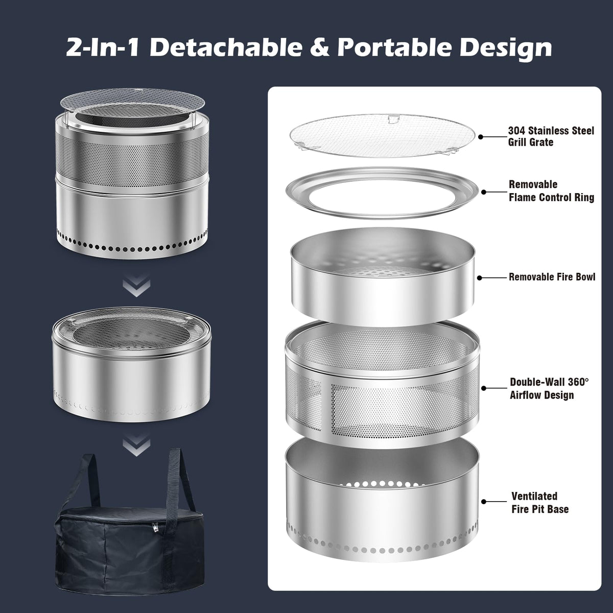 VICEARTH quick setup and compact storage with included bag