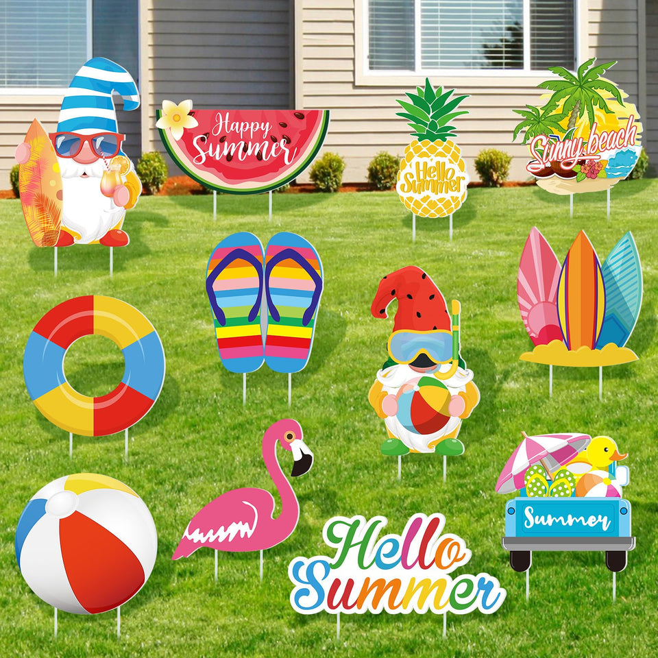 Vicenpal watermelon yard sign adds bright summer appeal for garden displays and party vibes