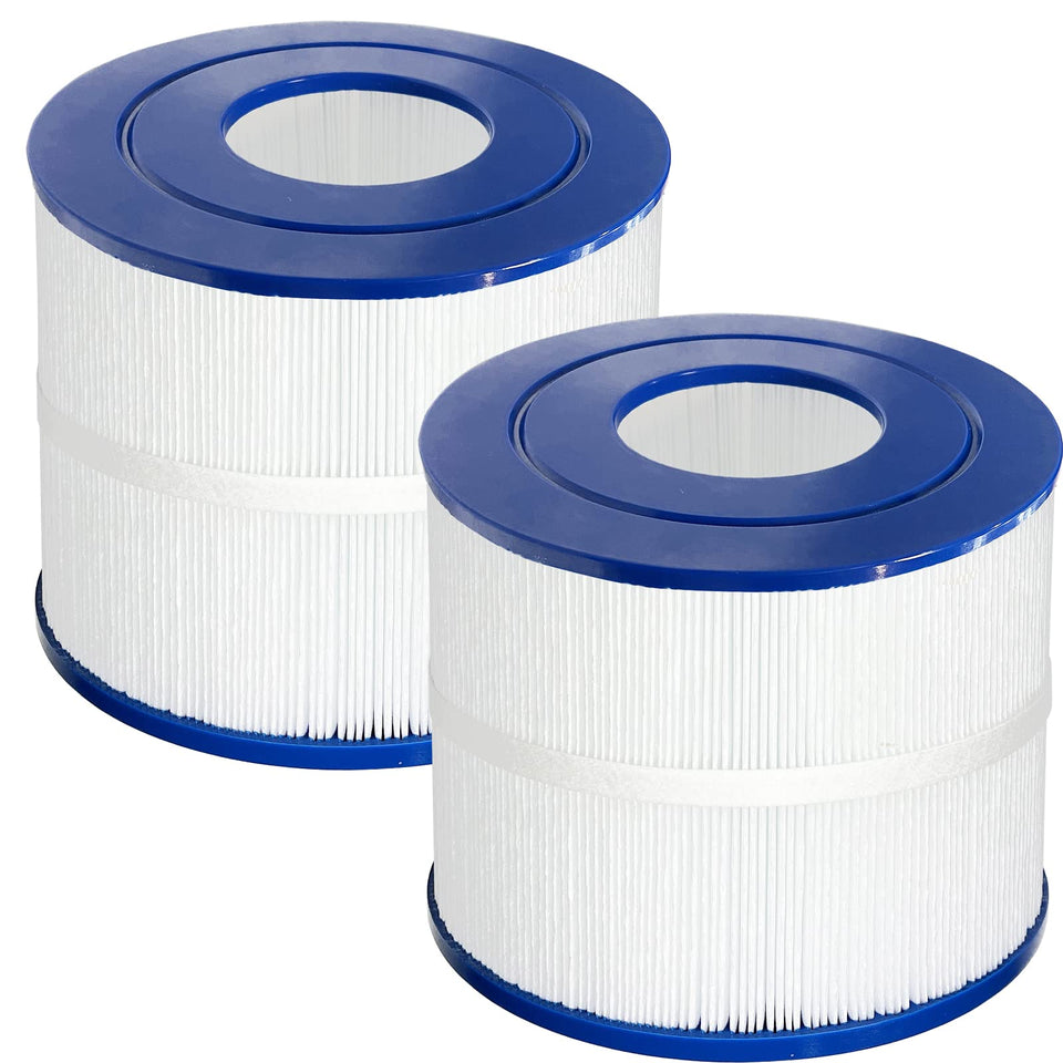 Vickmons PBF40M spa filter top view shows compact filtration for hot tubs