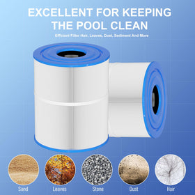 Vickmons spa filter with trilobal filtration fabric structure for debris capture